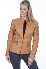Sinched Waist Floral Jean Jacket