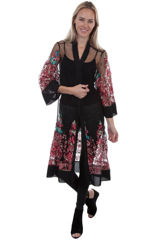 Mesh With Flowers Shawl