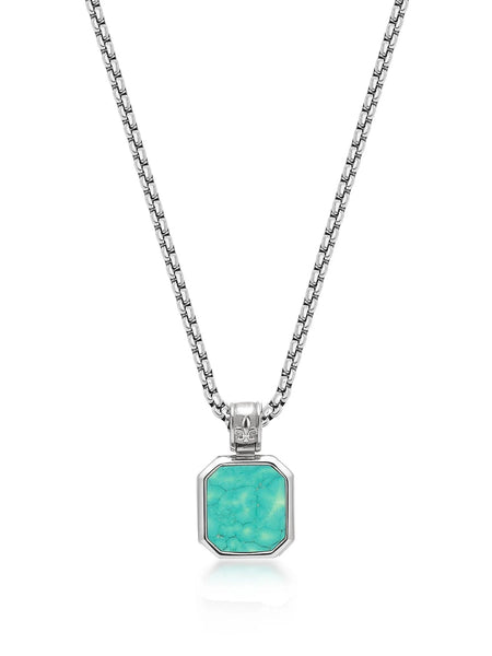 Silver Pendant With Turquoise Pendant