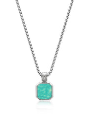 Silver Pendant With Turquoise Pendant
