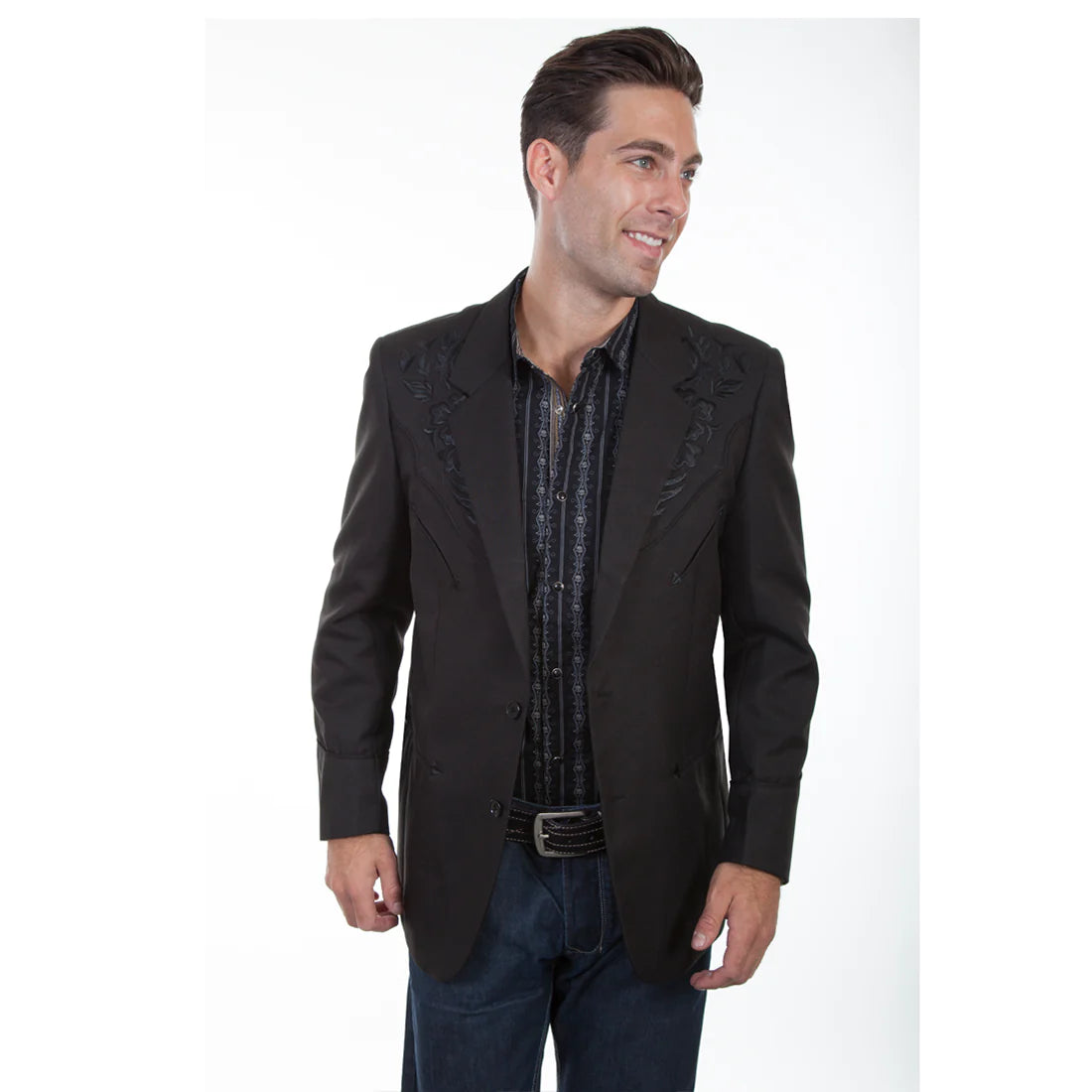 Floral Tonal Emb Jacket