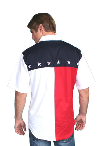 Short Sleeve Red/White /Blue Shirt