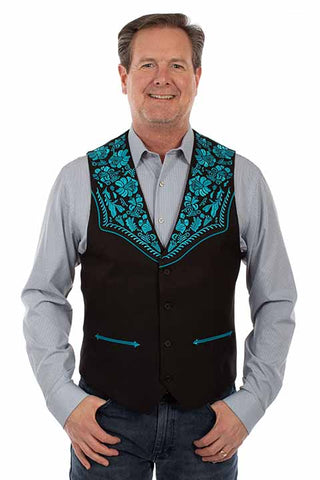 FLORAL TOOLED EMBRO. VEST   839