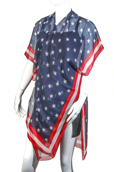 US FLAG PONCHO 222X208AM