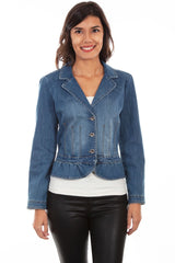 Peplum Denim Jacket