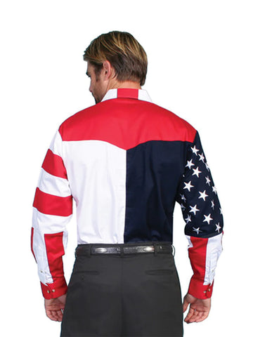 Men Lg Sleeve Stars And Stripes Shirt