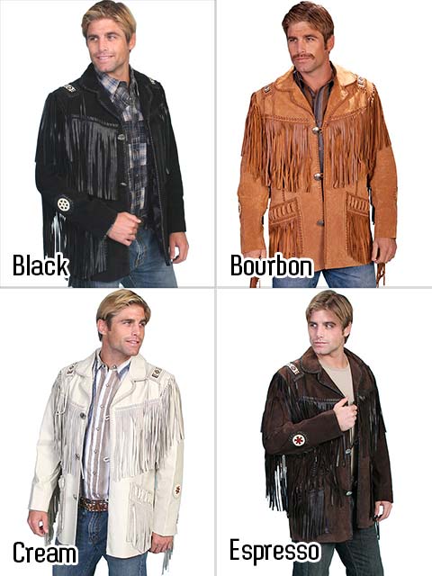 Mens Fringe With Bead Jacket Jacket