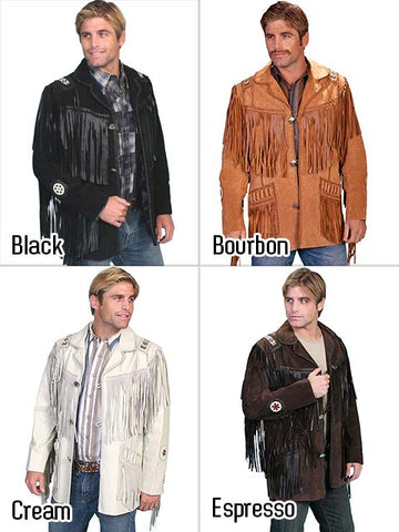 Mens Fringe With Bead Jacket Jacket
