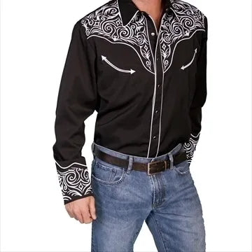 Embroidered Scrolls Shirt