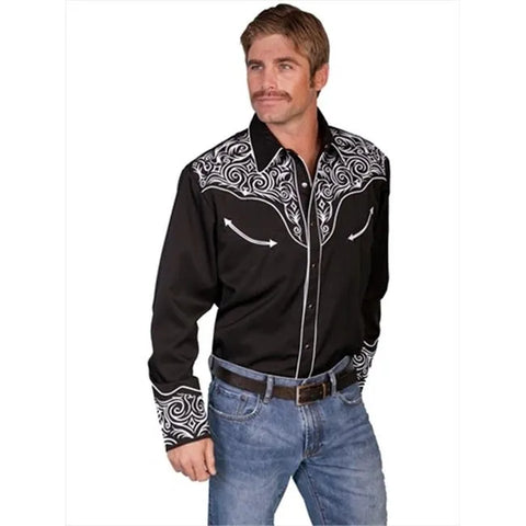 Embroidered Scrolls Shirt