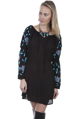 Dress L/S Flower Embroidered Dress
