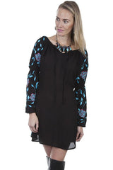 Dress L/S Flower Embroidered Dress