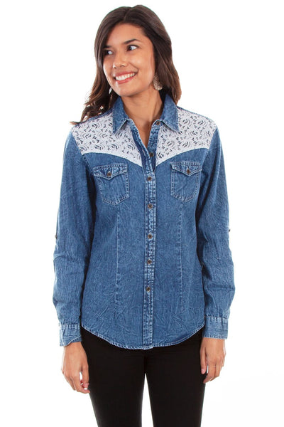 Western denim Blouse