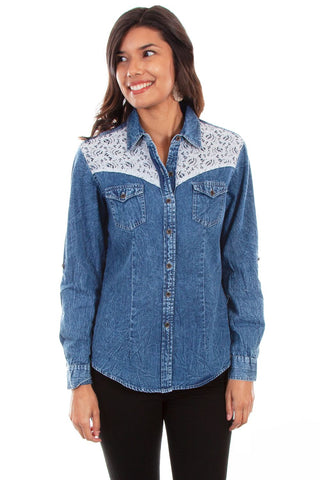Western denim Blouse