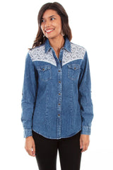 Western denim Blouse