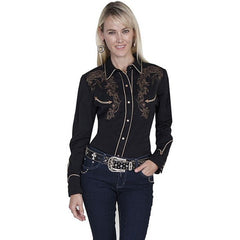 Horse Emb. Turq. Long Sleevee Shirt