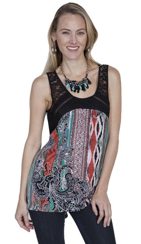 Sleeveless With Lace Shirt