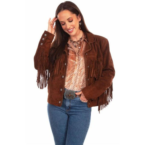 LADIES JACKET FRINGE/LACING