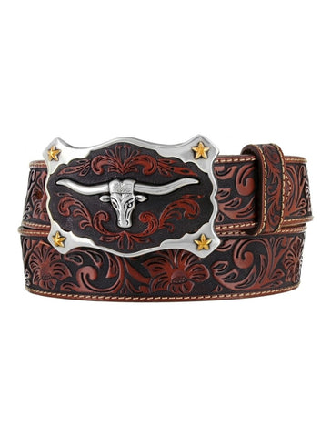 MENS LONGHORN BELT 001194