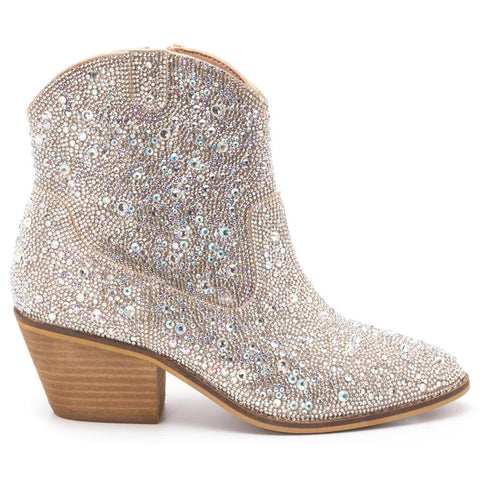 RHINESTONE SHORT BOOTS 0016