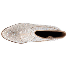 RHINESTONE SHORT BOOTS 0016