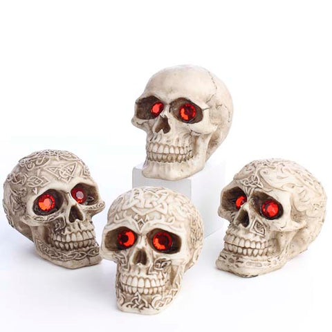 ASSORTED SKULL W/RD EYE PDR-64