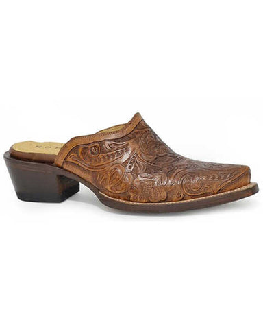 LD SNIP TOE MULE TAN BOOTS 8465