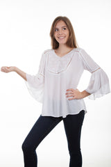 Hi/Lo Blouse Ivory Blouse