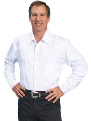 Floral Embroidered Men's Shirt 634