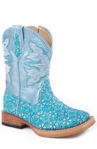 INFANT'S TURQ GLITTER BOOTS 0027
