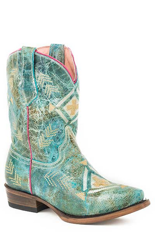 ROPER GIRLS' ADDY WESTERN BOOTS - SQUARE TOE