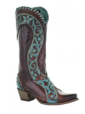 Corral Choc/Turq Boots