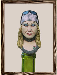Highway Rose Biker Western Wine Bottle Stopper
